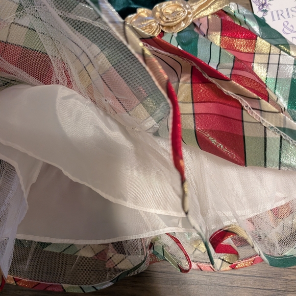 NWT! Iris & Ivy Plaid Stretch Velvet & Taffeta Party Dress - Picture 4 of 15